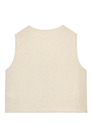 Gilet sans manches en lin - Beige