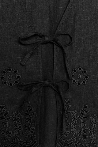 Gilet sans manches en lin - Noir