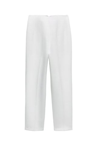 Pantalon taille haute - Blanc