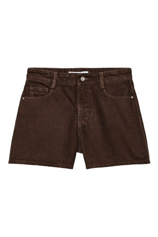 Short mom en jean - Marron foncé