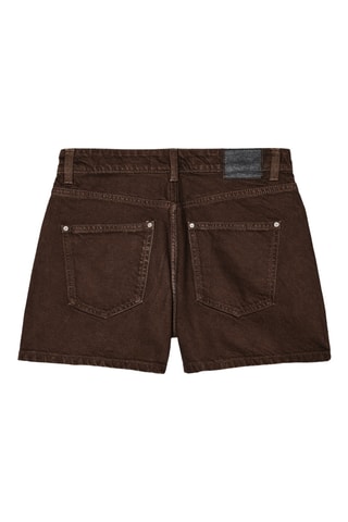 Short mom en jean - Marron foncé