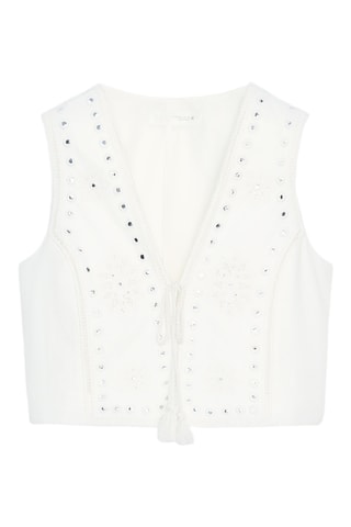 Gilet sans manches - Ecru
