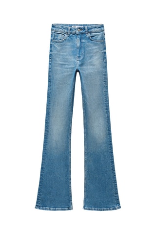 Jean flare taille haute - Bleu clair