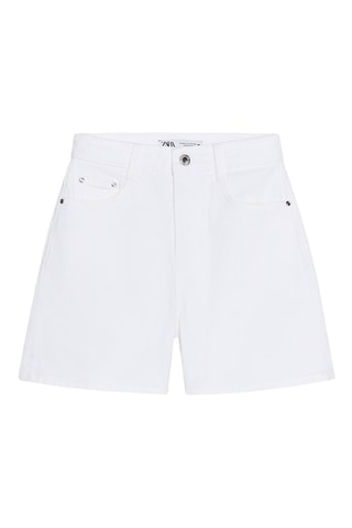 Short mom en jean - Blanc