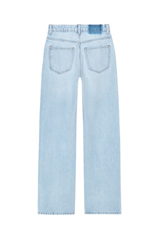 Jean straight taille haute - Bleu clair