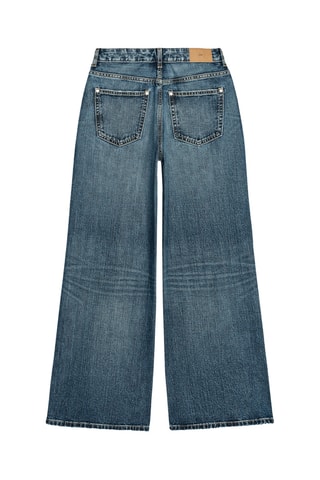 Jean wide legs taille haute - Bleu foncé