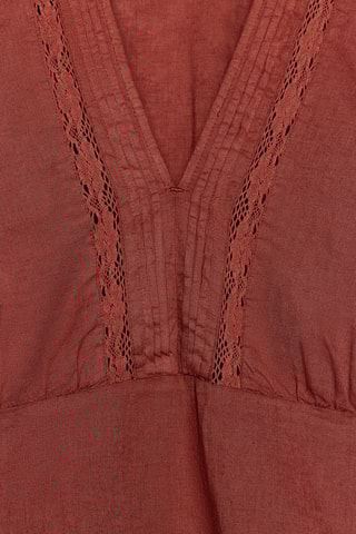 Blouse en lin - Rouge brique