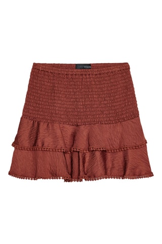 Jupe volantée - Rouge brique