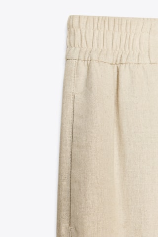 Pantalon wide legs en lin - Beige