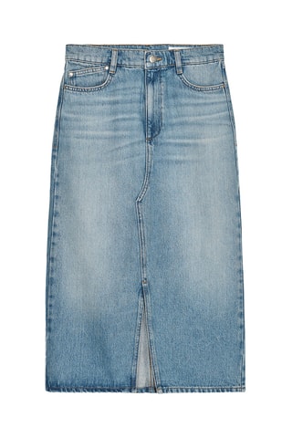 Jupe midi en jean - Bleu