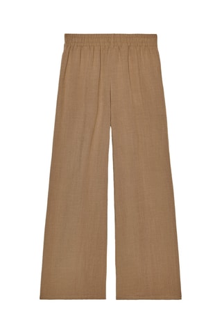 Pantalon wide legs - Marron