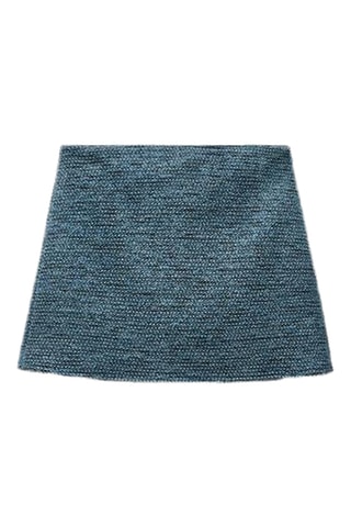 Jupe-short en tweed - Bleu
