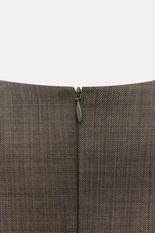 Robe droite en laine - Marron