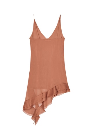 Robe volantée - Marron clair