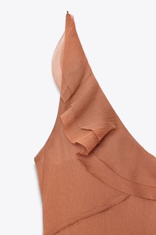 Robe volantée - Marron clair