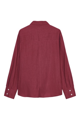 Chemisier en lin - Bordeaux