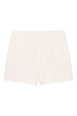 Jupe-short en tweed - Beige
