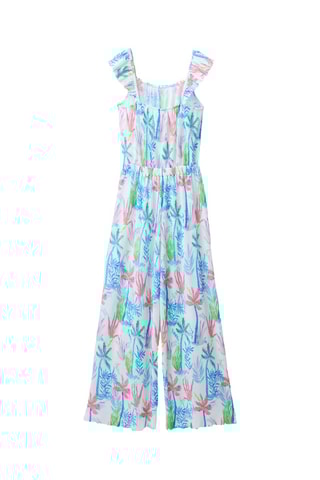 Combinaison plissée - Ciel et blanc