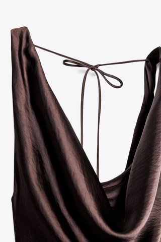 Robe drapée - Marron foncé