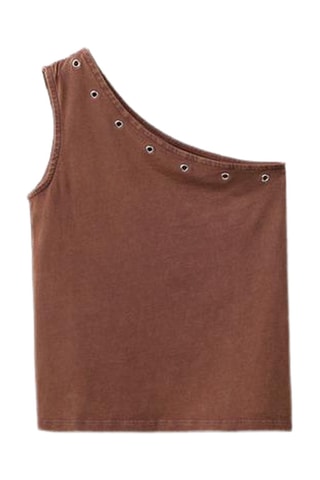 Débardeur asymétrique - Marron