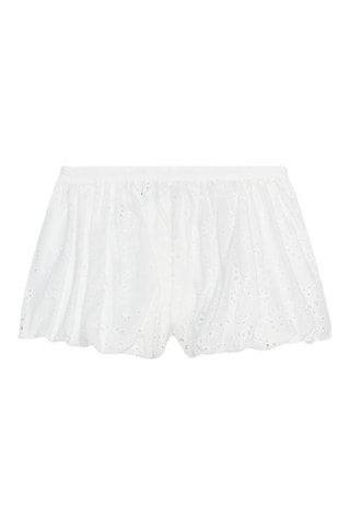 Short en broderie anglaise - Blanc