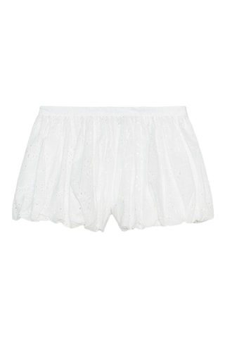Short en broderie anglaise - Blanc