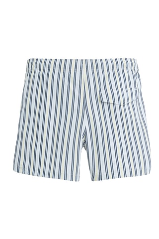 Short de bain - blanc et bleu marine