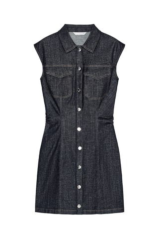 Robe chemise en jean - Noir