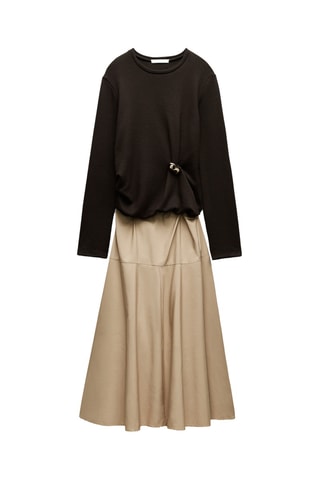 Robe trompe-l’œil - Marron