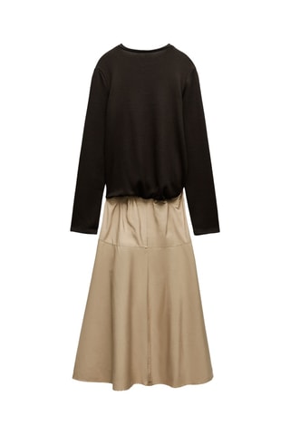 Robe trompe-l’œil - Marron