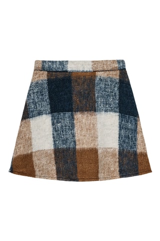 Minijupe - Marron et bleu