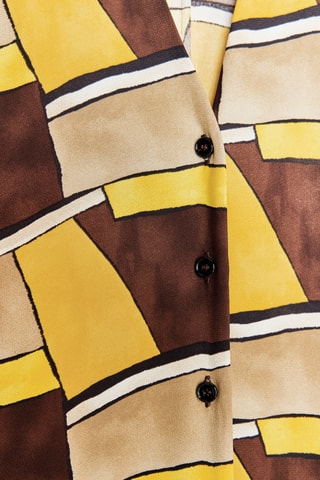 Chemisier - Jaune et marron