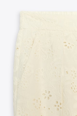 Pantalon en broderie anglaise - Ecru