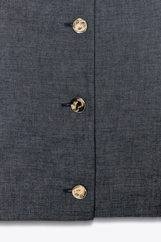 Veste sans manches en lin - Indigo