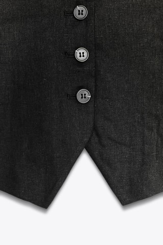 Veste sans manches en lin - Noir