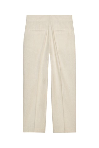 Pantalon droit en lin - Beige