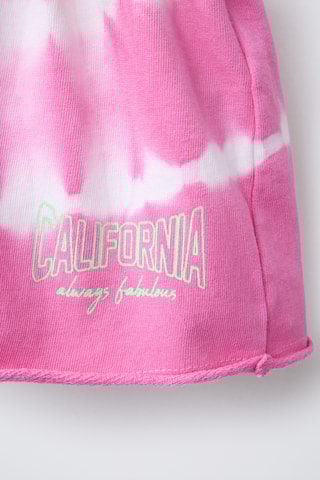 Short tie and dye - Blanc et rose