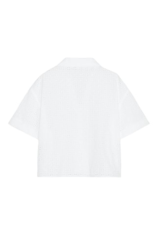 Chemisier en broderie anglaise - Blanc