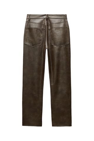 Pantalon bootcut 7/8 taille haute - Marron