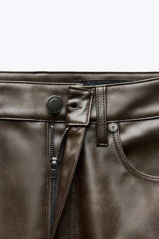 Pantalon bootcut 7/8 taille haute - Marron