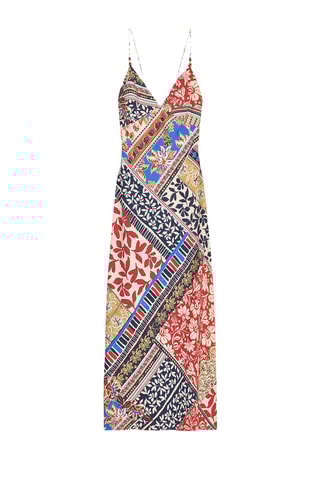 Robe droite - Rouge et écru