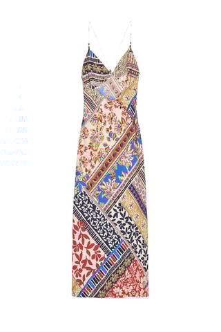 Robe droite - Rouge et écru