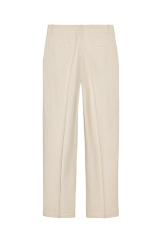 Pantalon droit en lin - Beige