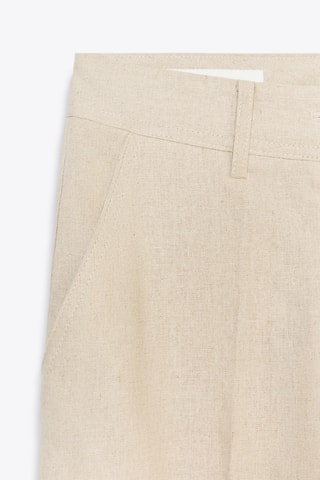 Pantalon droit en lin - Beige