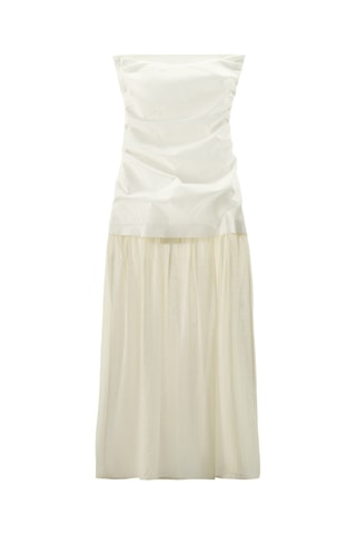 Robe bustier - Blanc et écru