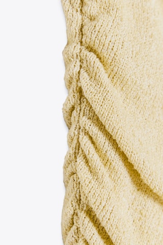 Robe longue bi-matière - Ecru et beige