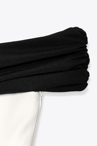 Robe bustier - Ecru et noir