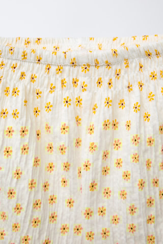 Short - Blanc et jaune