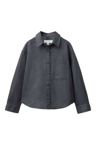 Chemisier en lin - Anthracite