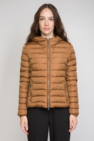 Gewatteerde Jas met Capuchon - Lichtbruin
